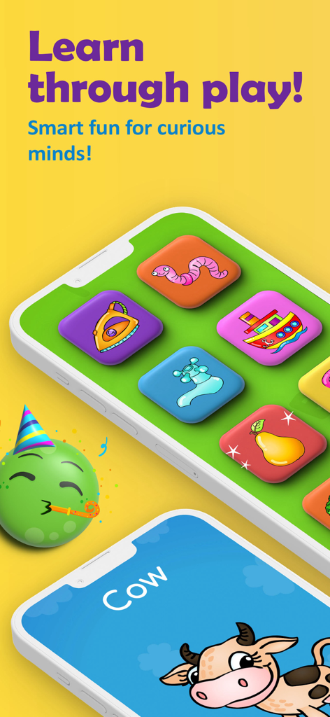 123 Fun FLASHCARDS Games - Educational flashcards app for kids featuring animal and object vocabulary cards