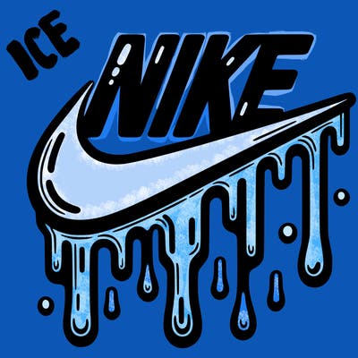 dripping nike logo