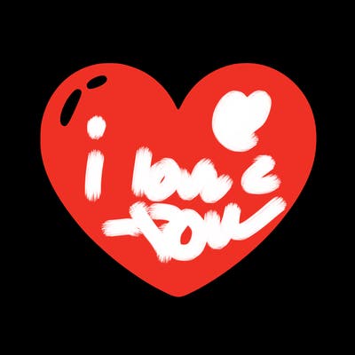 a blank heart