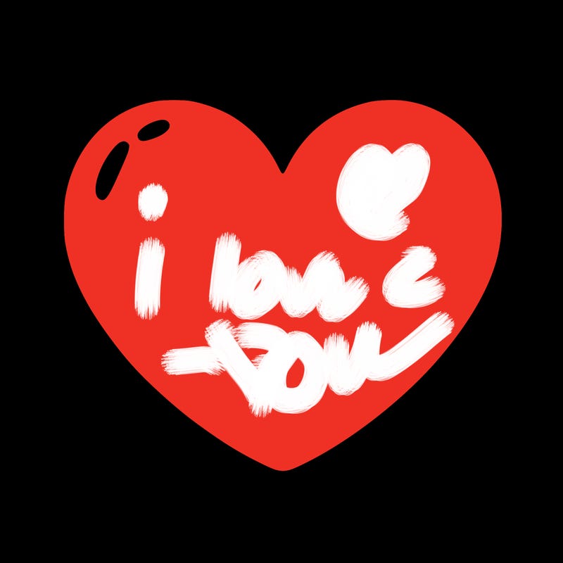 a blank heart