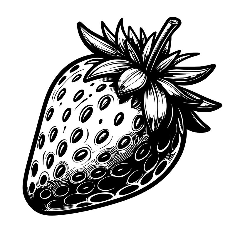 realistic strawberry