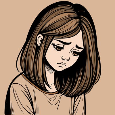realistic sad girl