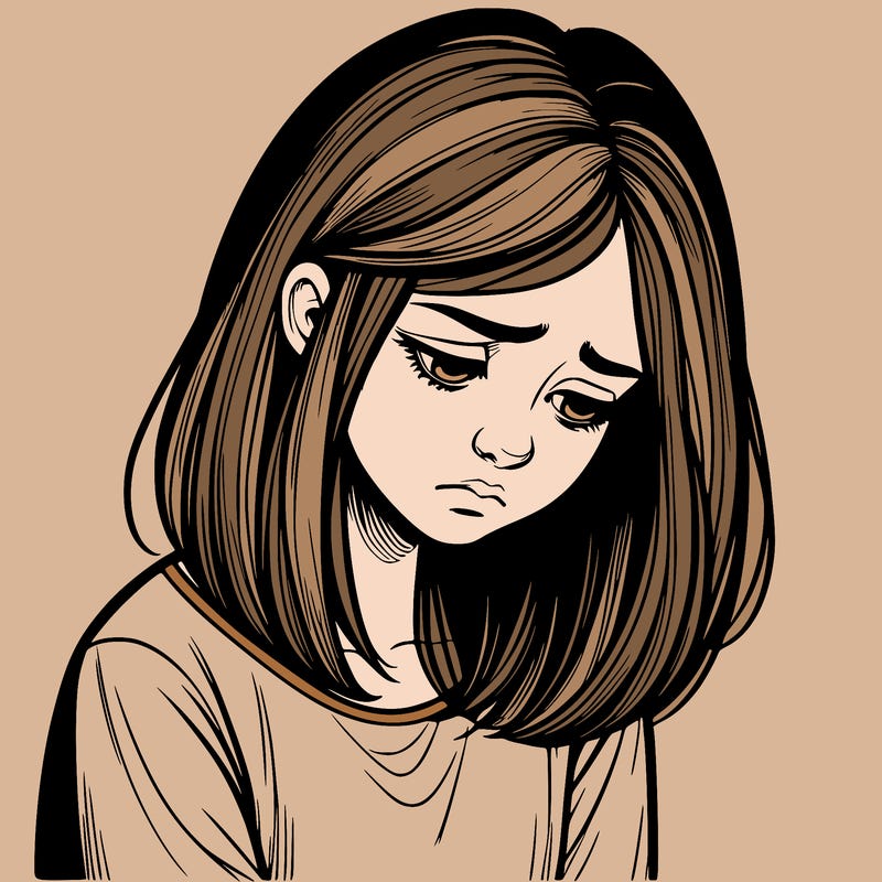 realistic sad girl