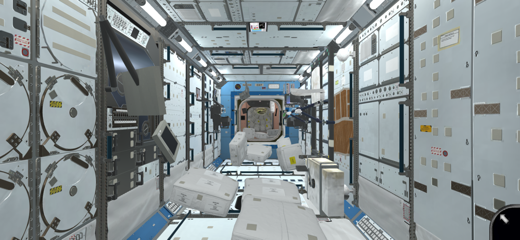 NASA Science: Plant Growth - Interior view of the International Space Station with floating supplies in zero gravity