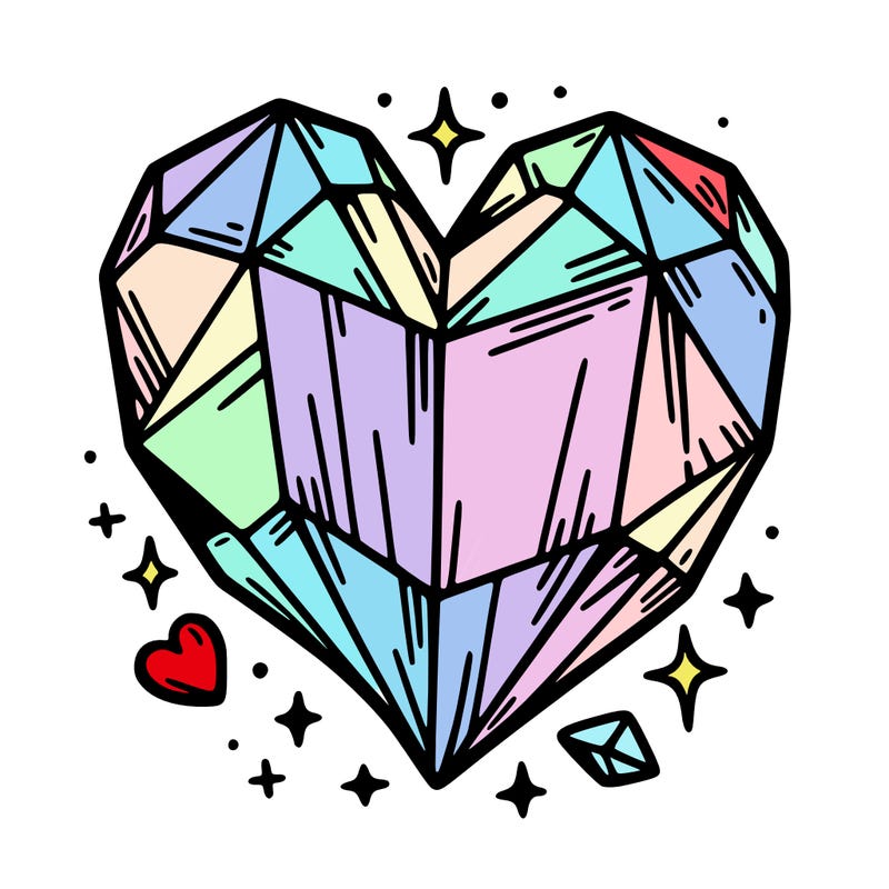 crystal heart
