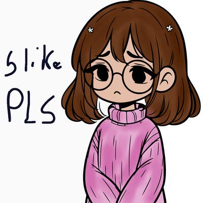 sad girl with glasses in a sweater