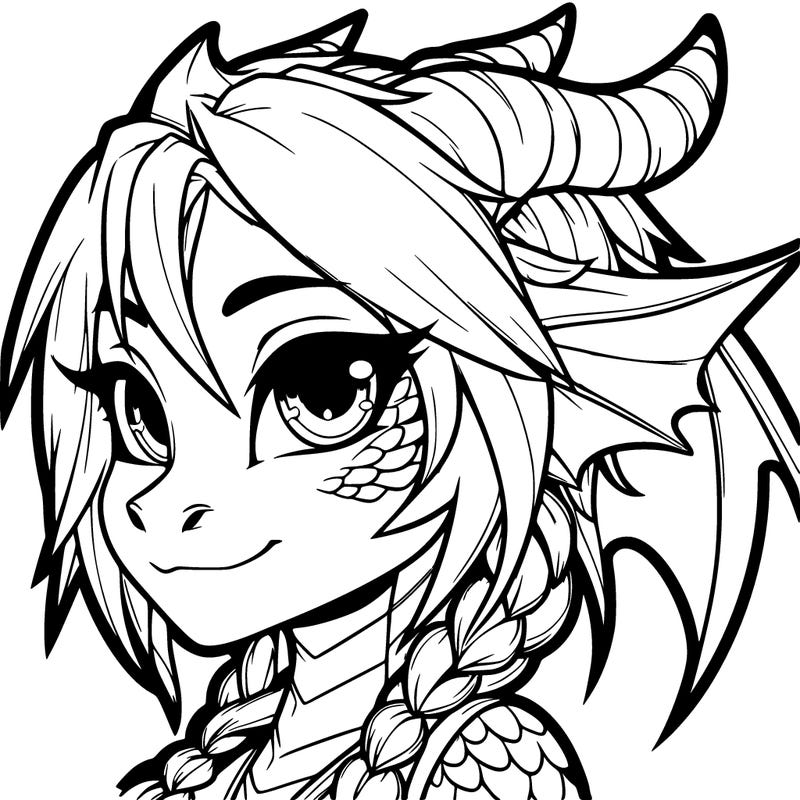 realistic dragonkin girl