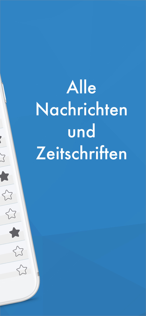 Nachrichten Deutsche Aktuelle - Screenshot of the German news app interface with text Alle Nachrichten und Zeitschriften