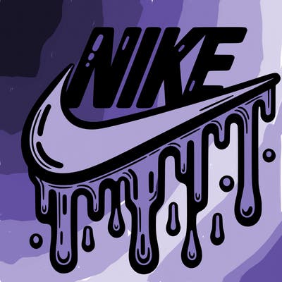 dripping nike logo