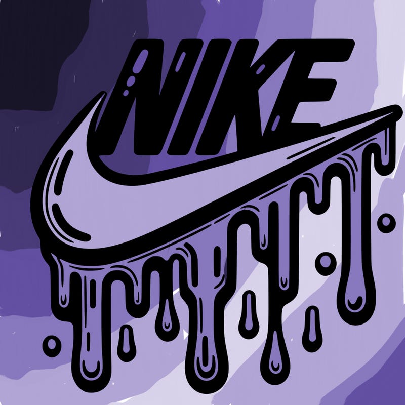 dripping nike logo