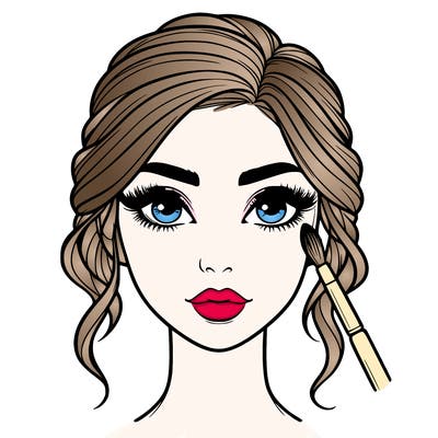 realistic person with makeup