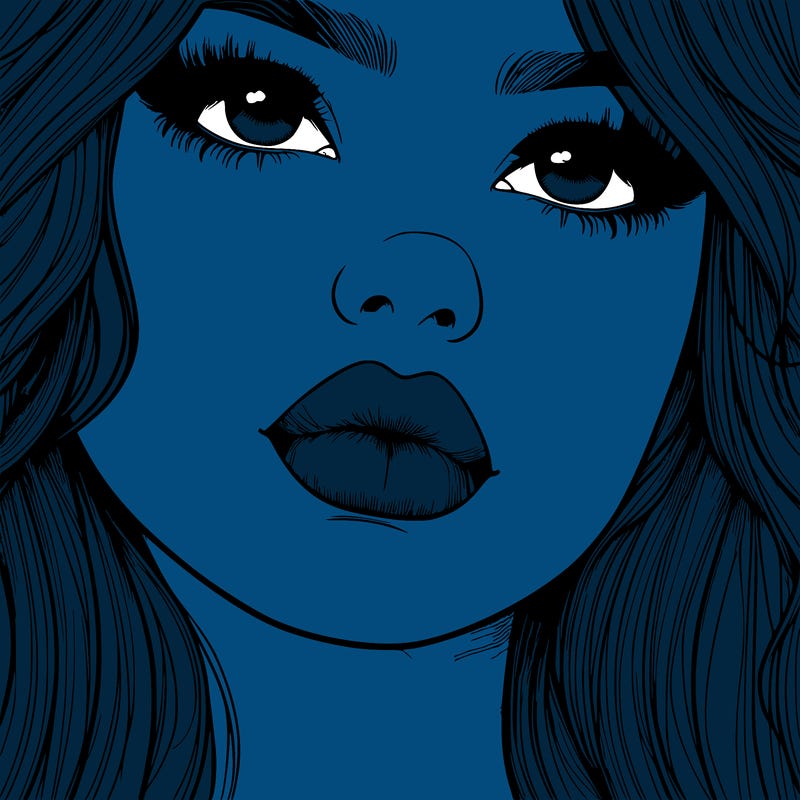 really realistic girl with lips