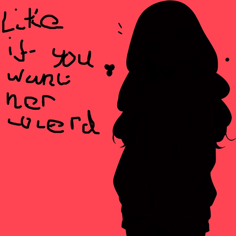 manga teen girl  in a sweater and baggy pants