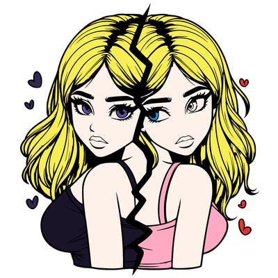 realistic girl split