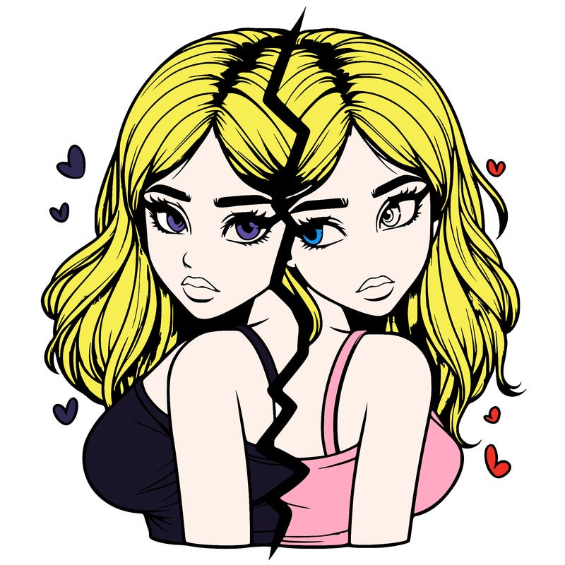 realistic girl split