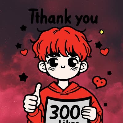 thank you for 300 likes