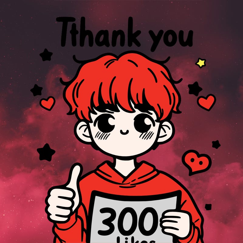 thank you for 300 likes