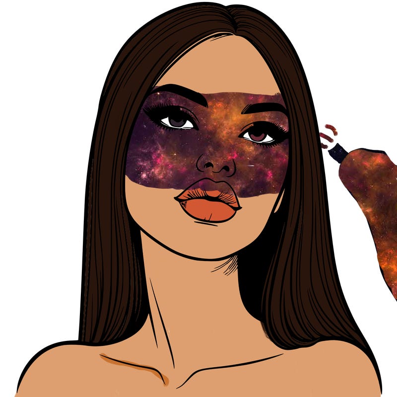 realistic woman with full lips