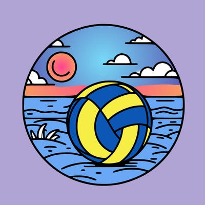 volleyball on a beach