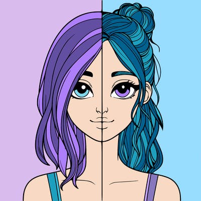 realistic girl split