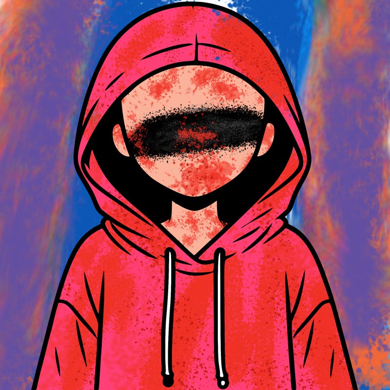 faceless girl in hoodie