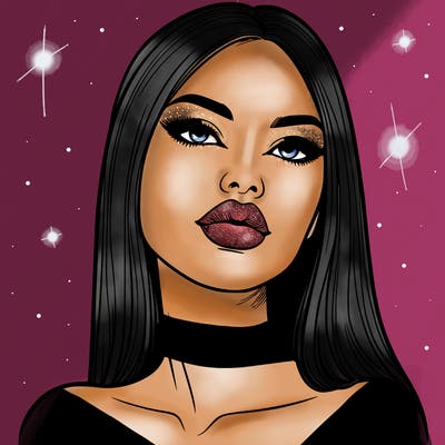 realistic woman with full lips