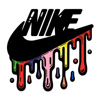 dripping nike logo