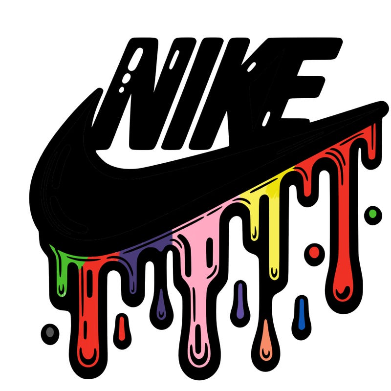 dripping nike logo