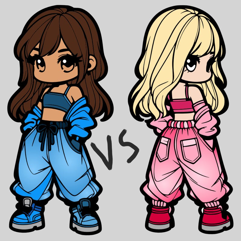 girl in crop top and baggy pants