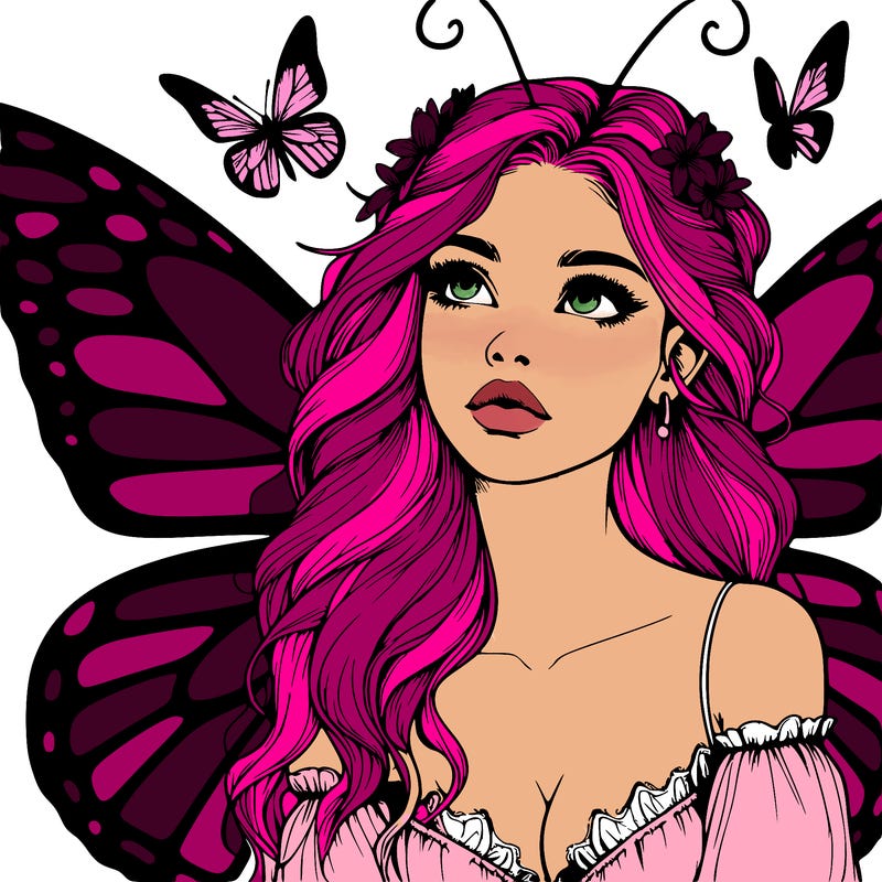 butterfly fairy realistic girl