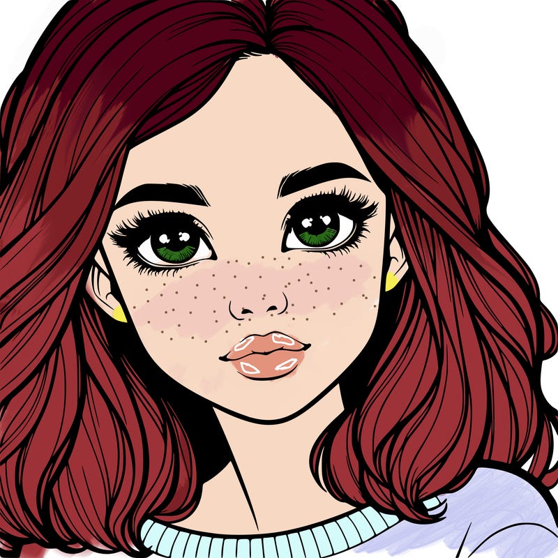 realistic girl whith cute eyes