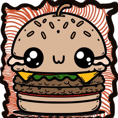 burger cute