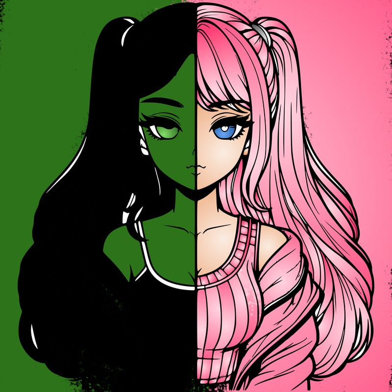 realistic girl split