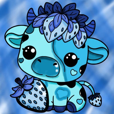 cute strawberry cow