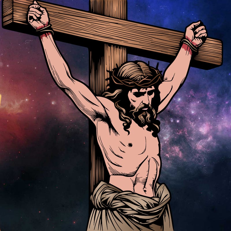 jesus realistic on the cross