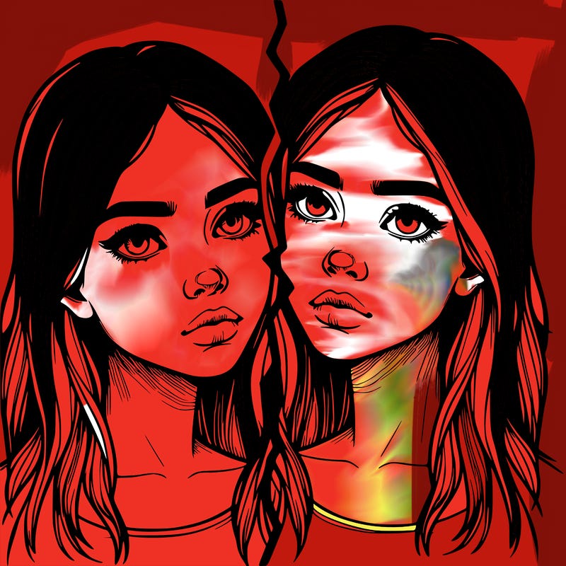 realistic girl split