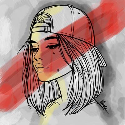 realistic  girl with a backwards hat