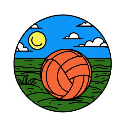 volleyball on a beach