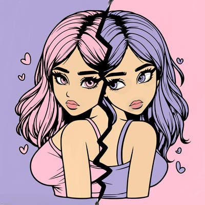 realistic girl split