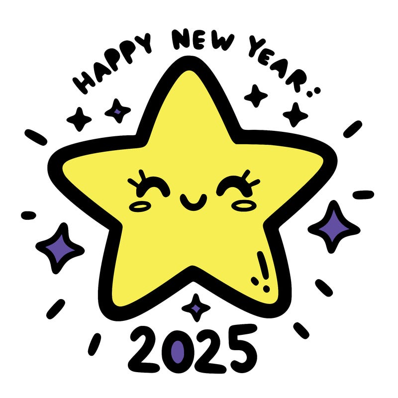 happy new year 2025 star wish