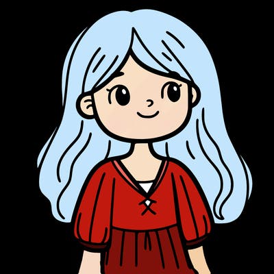 young girl hair down