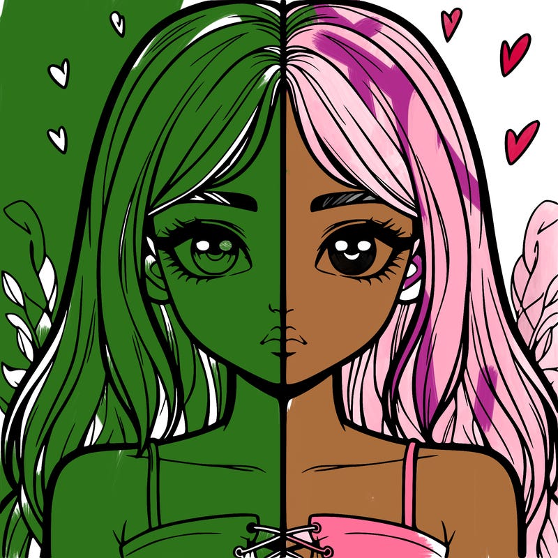 realistic girl split