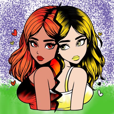 realistic girl split