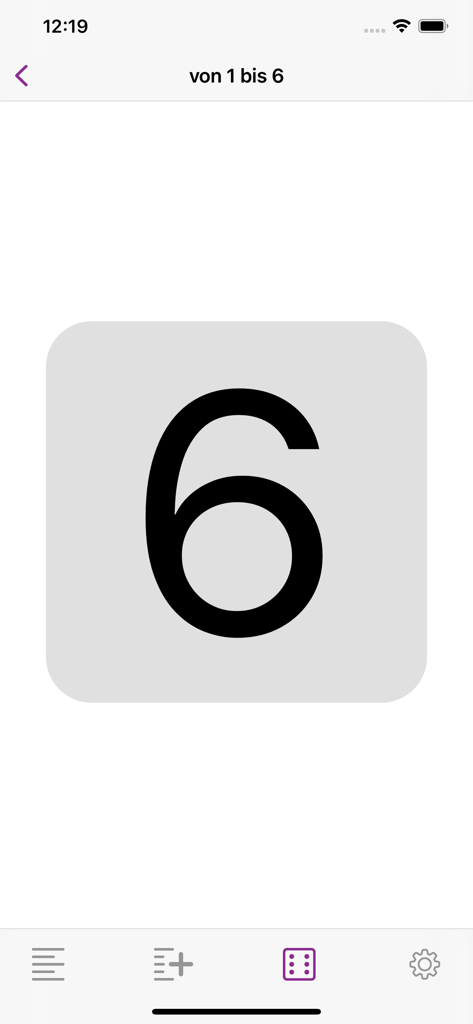 Games Block - Dés numériques Block de Jeux affichant le résultat six