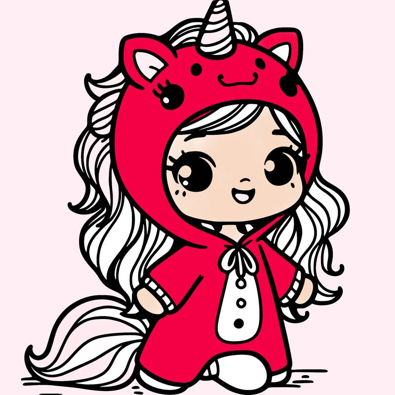 girl in a unicorn costume