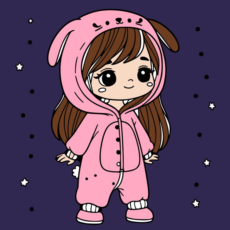 girl in onesie