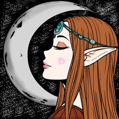 a realistic moon elf