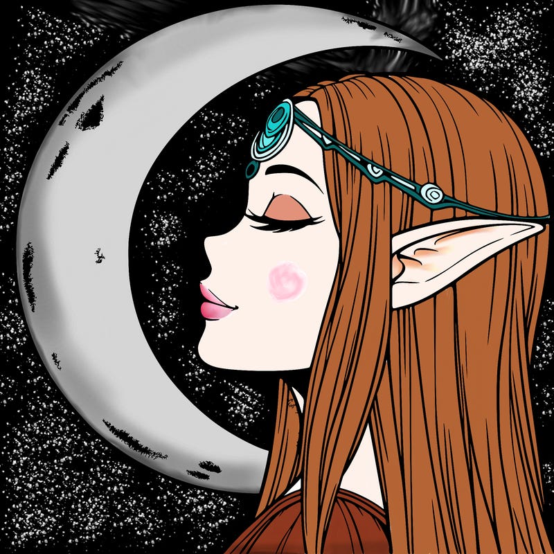 a realistic moon elf