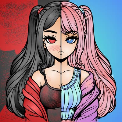 realistic girl split