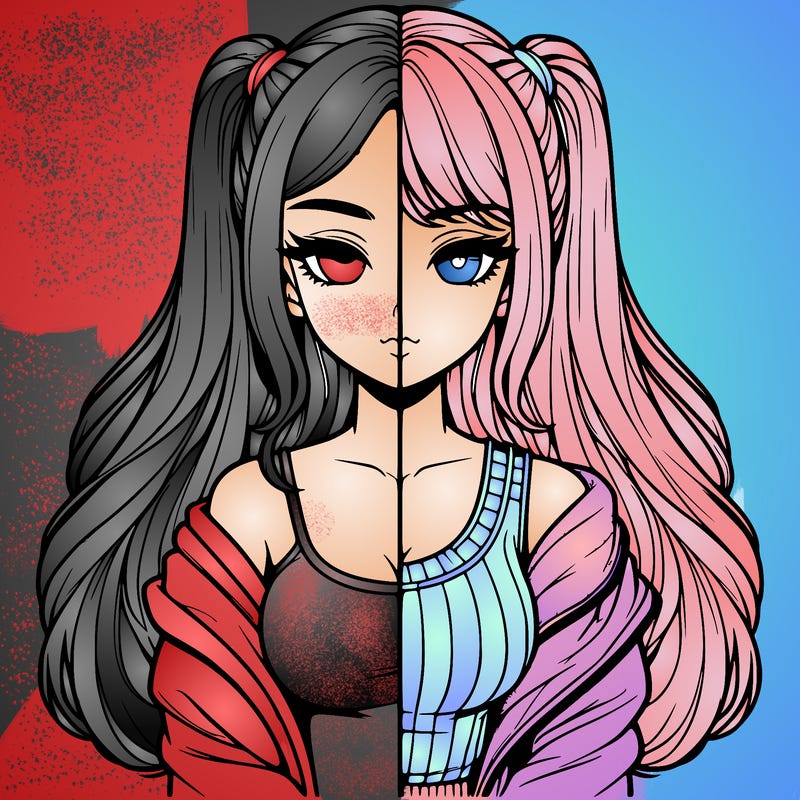 realistic girl split